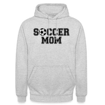 Soccer Mom Fan de football Joueur de football Joueur de football - Sweat-shirt à capuche unisexe - gris clair chiné - Devant - Alina (178cm) & Michal (187cm)