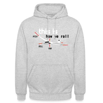 Glider Glider Gliding Glider Pilot - Unisex Hoodie - light heather grey - Front - Alina (178cm) & Michal (187cm)
