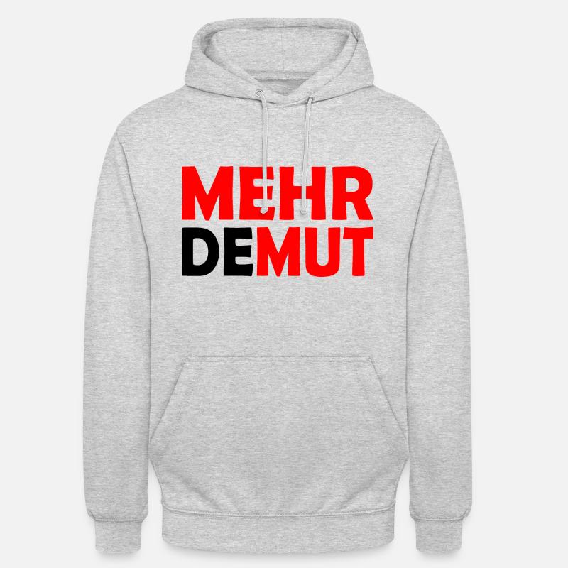 Demut - Unisex Hoodie - Hellgrau meliert