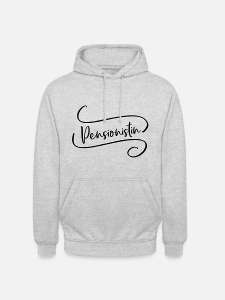 Pensionistin Geschenk Pension - Unisex Hoodie - Hellgrau meliert