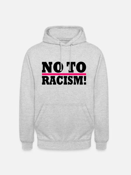 No to racism - Unisex Hoodie - light heather grey