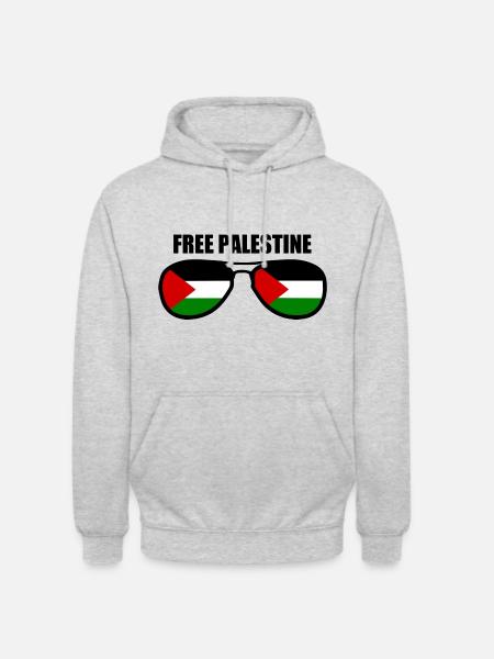 Free palestine - Unisex Hoodie - Hellgrau meliert