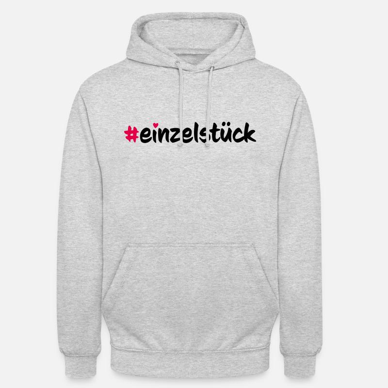 Einzelstück - Unisex Hoodie - Hellgrau meliert