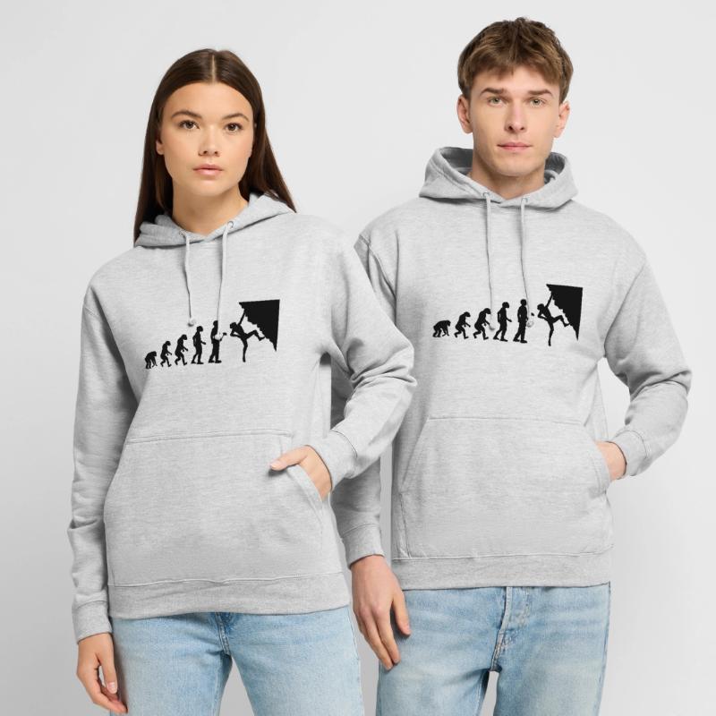 Evolutionstheorie Klettern Unisex Hoodie