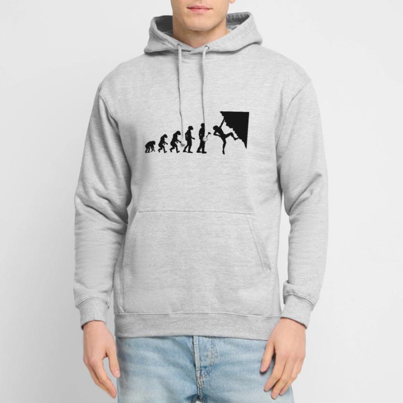 Evolutionstheorie Klettern Unisex Hoodie
