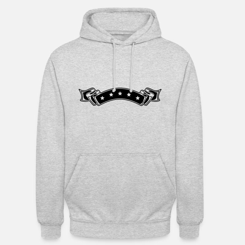 Stern banderole Ornament Element - Unisex Hoodie - Hellgrau meliert