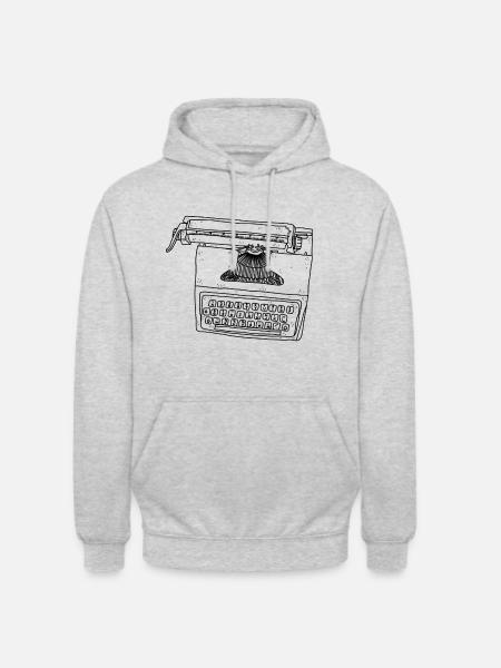 Schreibmaschine - Unisex Hoodie - Hellgrau meliert