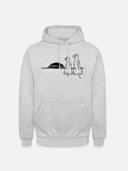 2 Rhodesian Ridgebacks - Unisex Hoodie - light heather grey