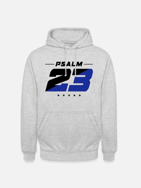 psalm 23 bibelvers - Unisex Hoodie - Hellgrau meliert