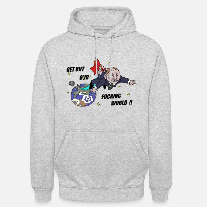 poutine - Sweat-shirt à capuche unisexe - gris clair chiné