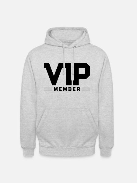 Vip team member - Unisex Hoodie - Hellgrau meliert
