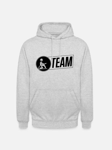 firefighter firefighter team logo - Unisex Hoodie - light heather grey