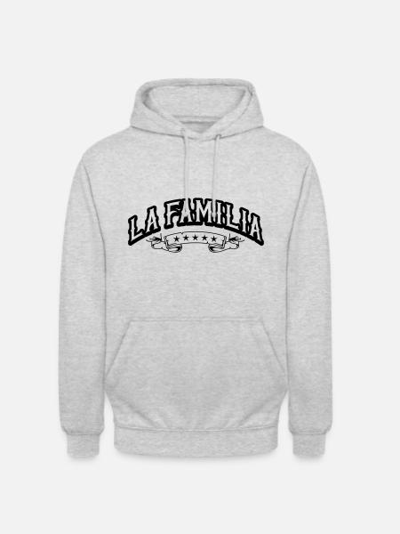 la familia - Sudadera con capucha unisex - gris claro jaspeado