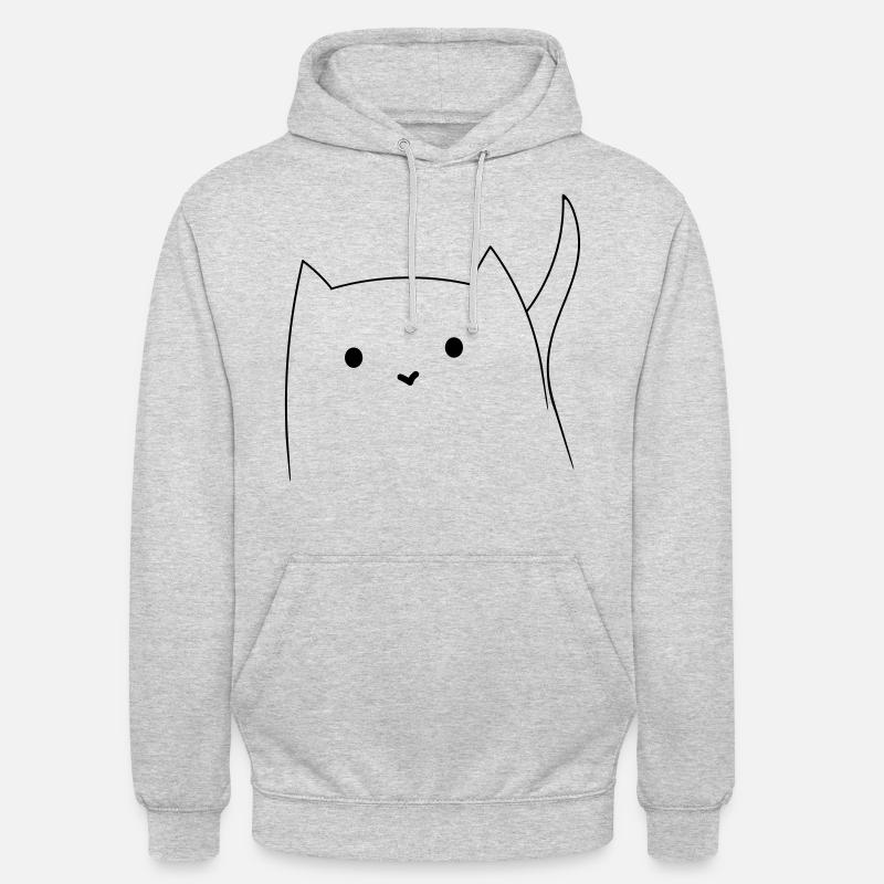 Conception de chats - Sweat-shirt à capuche unisexe - gris clair chiné