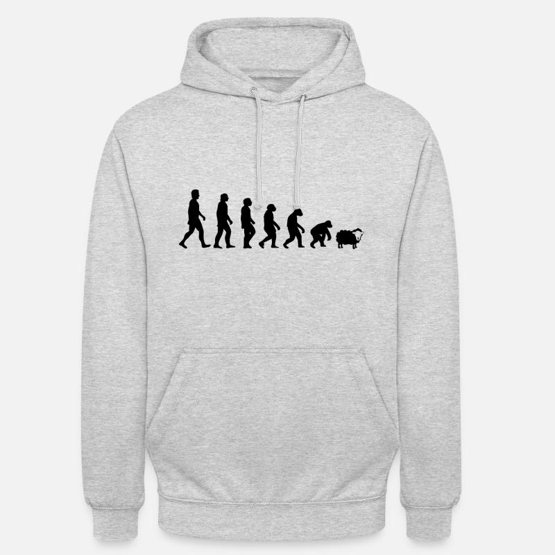 FUNNY EVOLUTION HUMANITY DARWIN - Unisex Hoodie - light heather grey