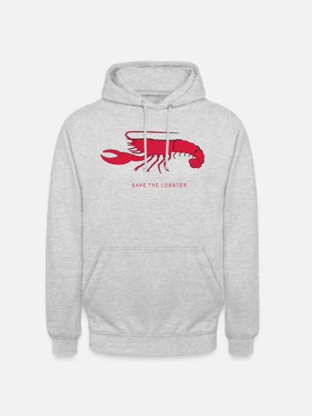 lobster - Unisex Hoodie - Hellgrau meliert