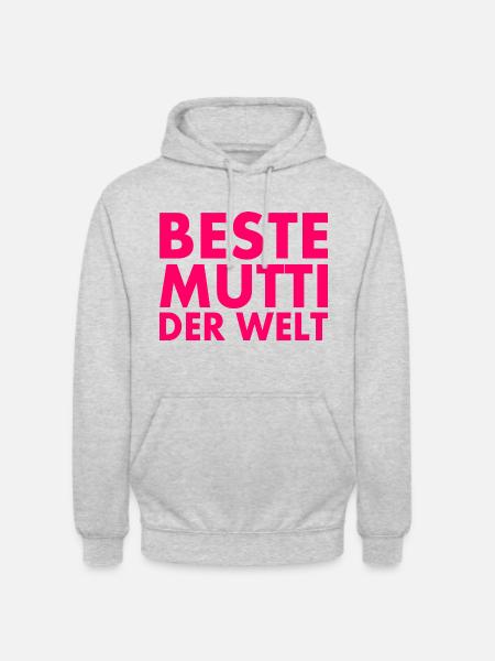 Beste mutti der welt - Unisex Hoodie - Hellgrau meliert