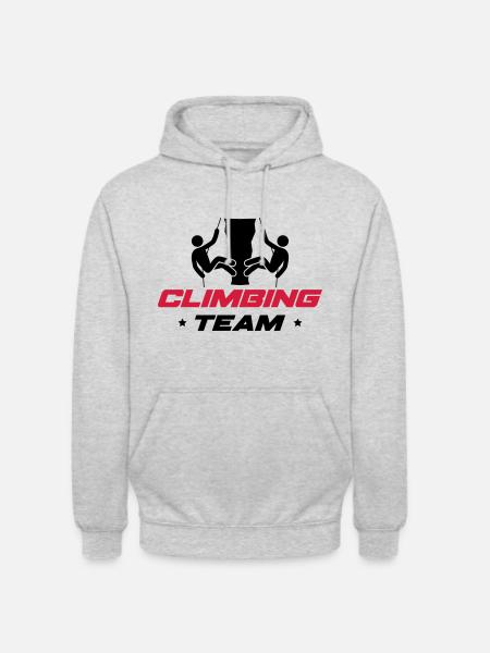 Bergsteiger Klettern - Unisex Hoodie - Hellgrau meliert