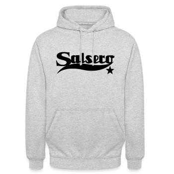 Salsero Men Salsa Dancer - Unisex Hoodie - Hellgrau meliert - Vorne - Alina (178cm) & Michal (187cm)