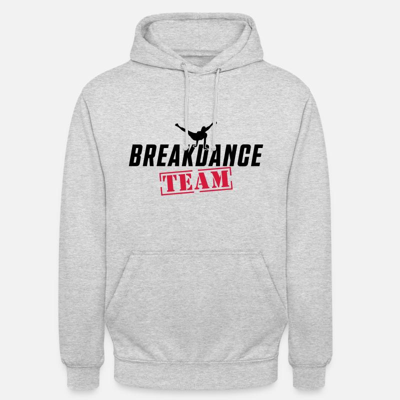 breakdance team - Sweat-shirt à capuche unisexe - gris clair chiné