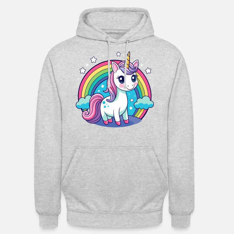 Süßes Regenbogen-Einhorn - Unisex Hoodie - undefined