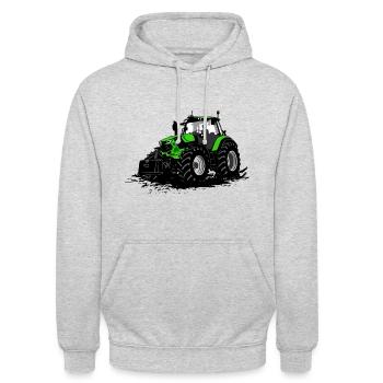 Tractor - tug - farmer - farmer - Unisex Hoodie - light heather grey - Front - Alina (178cm) & Michal (187cm)