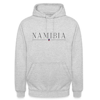 Ich liebe Namibia - Unisex Hoodie - Hellgrau meliert - Vorne - Alina (178cm) & Michal (187cm)