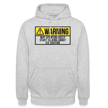 Schlittschuhlaufen Schlittschuhlaufen - Unisex Hoodie - Hellgrau meliert - Vorne - Alina (178cm) & Michal (187cm)