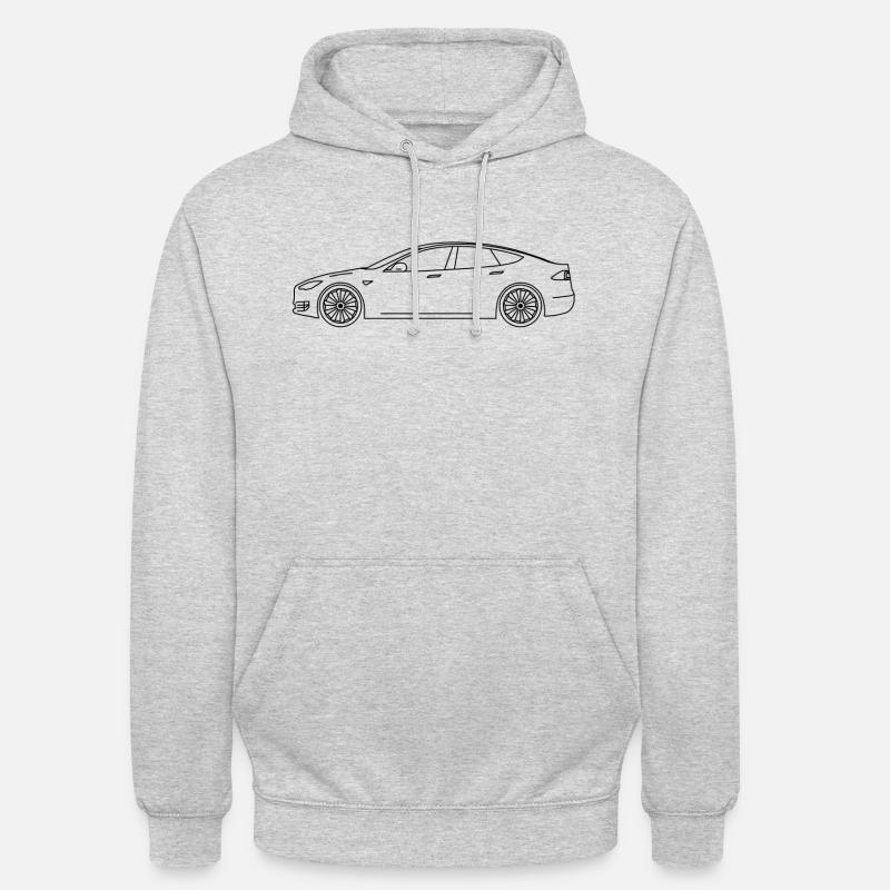 Model S - Sweat-shirt à capuche unisexe - gris clair chiné