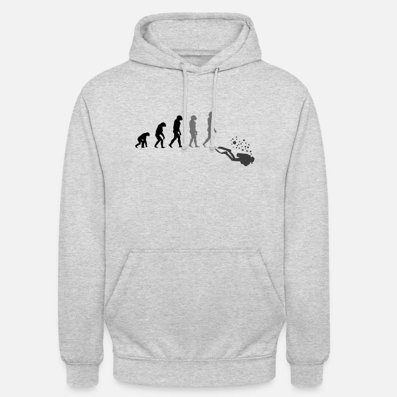 Plongée Plongeuse Scuba Evolution - Sweat-shirt à capuche unisexe - gris clair chiné