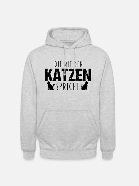 Talking to the cats - Unisex Hoodie - light heather grey