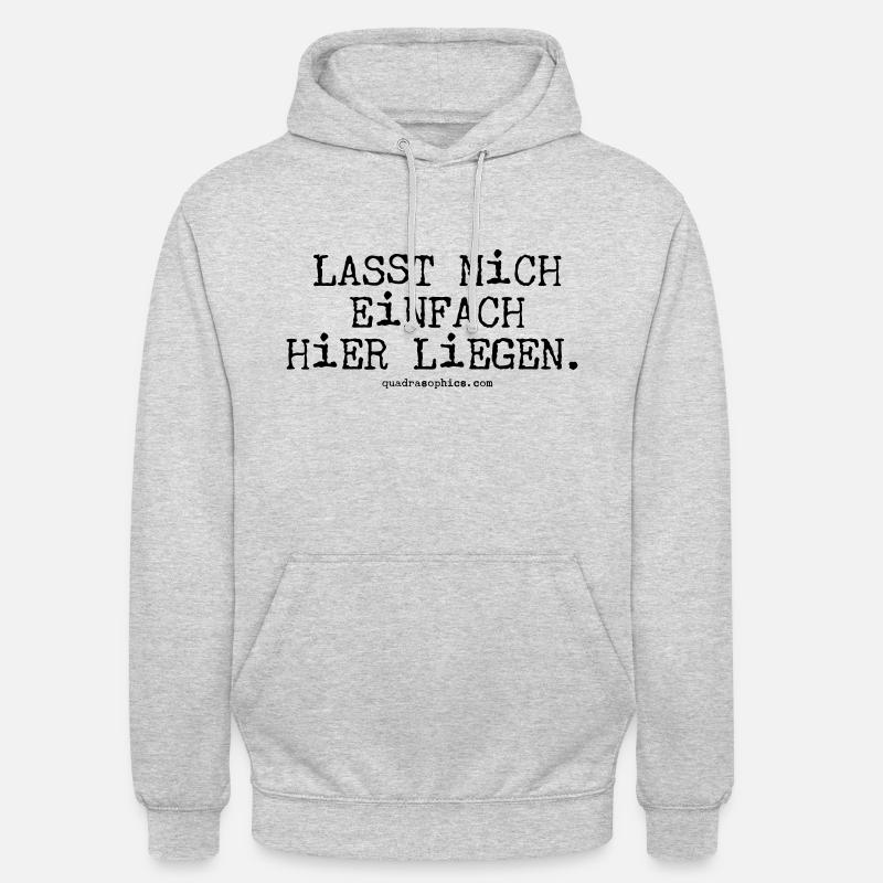 Lasst mich einfach - Unisex Hoodie - Hellgrau meliert