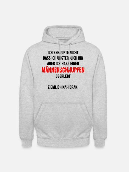 Kuolematon miesten kylmyys selviää lahjasta - Unisex-huppari - meleerattu vaaleanharmaa