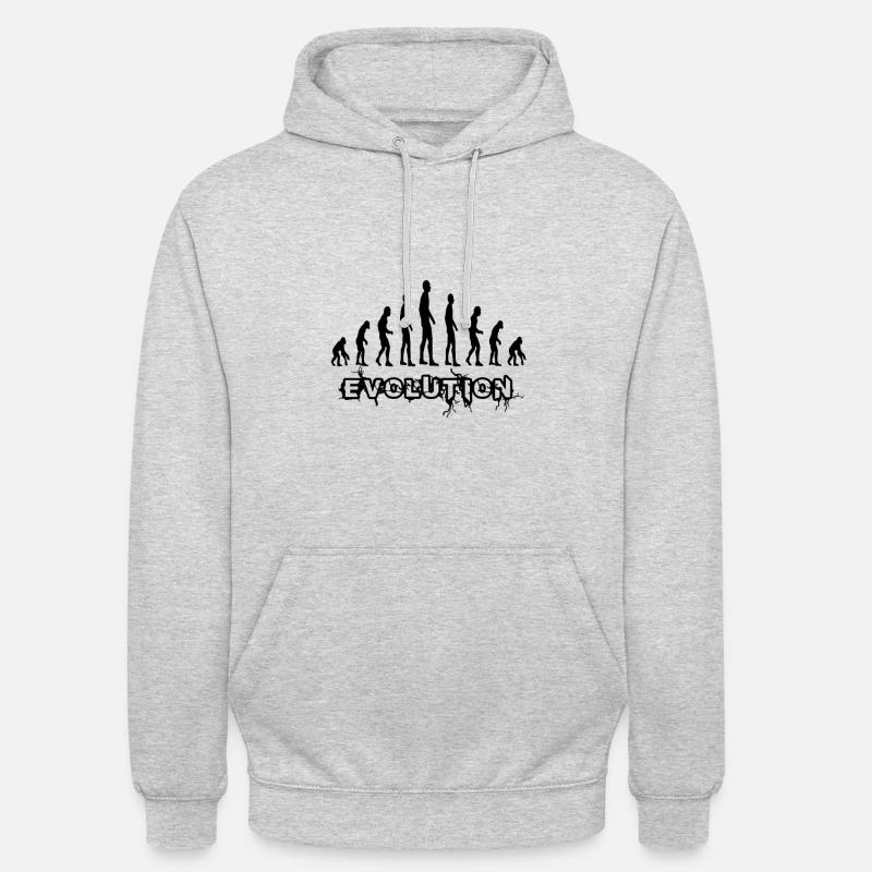 Évolution - Sweat-shirt à capuche unisexe - gris clair chiné