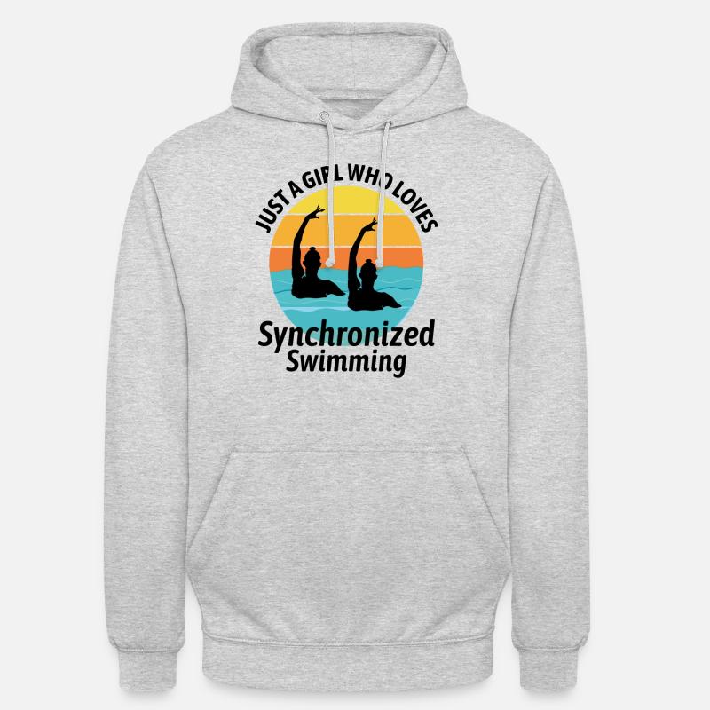 Synchro Schwimmer Synchronschwimmen Mädchen - Unisex Hoodie - Hellgrau meliert