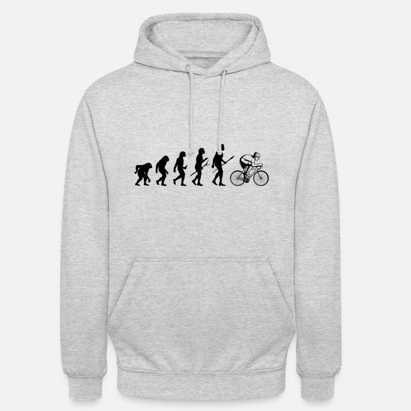 fahrrad evolution - Unisex Hoodie - Hellgrau meliert