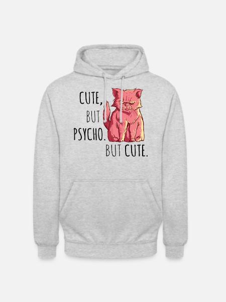 Cute but psycho but cute - Unisex Hoodie - light heather grey