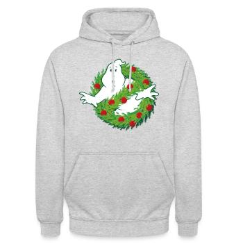 Ghostbusters Merry Christmas - Unisex Hoodie - light heather grey - Front - Alina (178cm) & Michal (187cm)