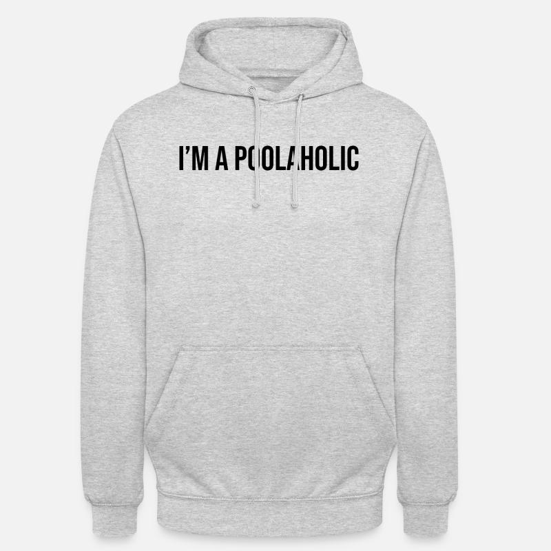 I'm A Poolaholic - Unisex Hoodie - Hellgrau meliert
