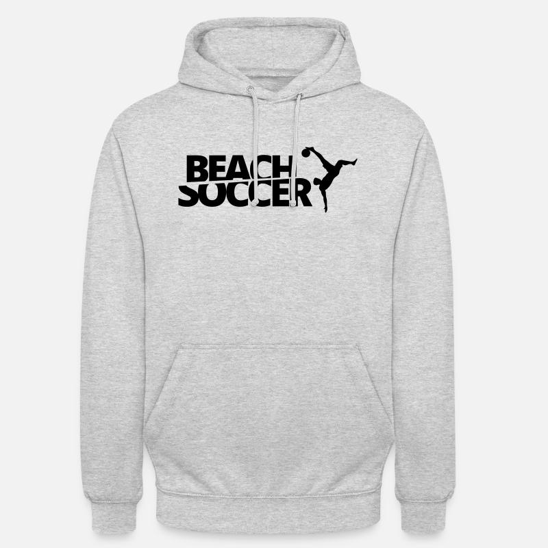 BEACH SOCCER # 1 - Sweat-shirt à capuche unisexe - gris clair chiné