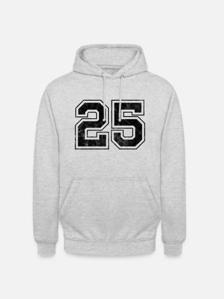 Number 25 - Unisex Hoodie - light heather grey