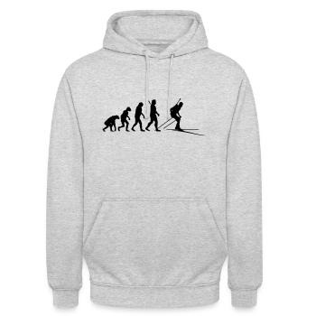 Evolution Biathlon - Biathlete - Unisex Hoodie - light heather grey - Front - Alina (178cm) & Michal (187cm)