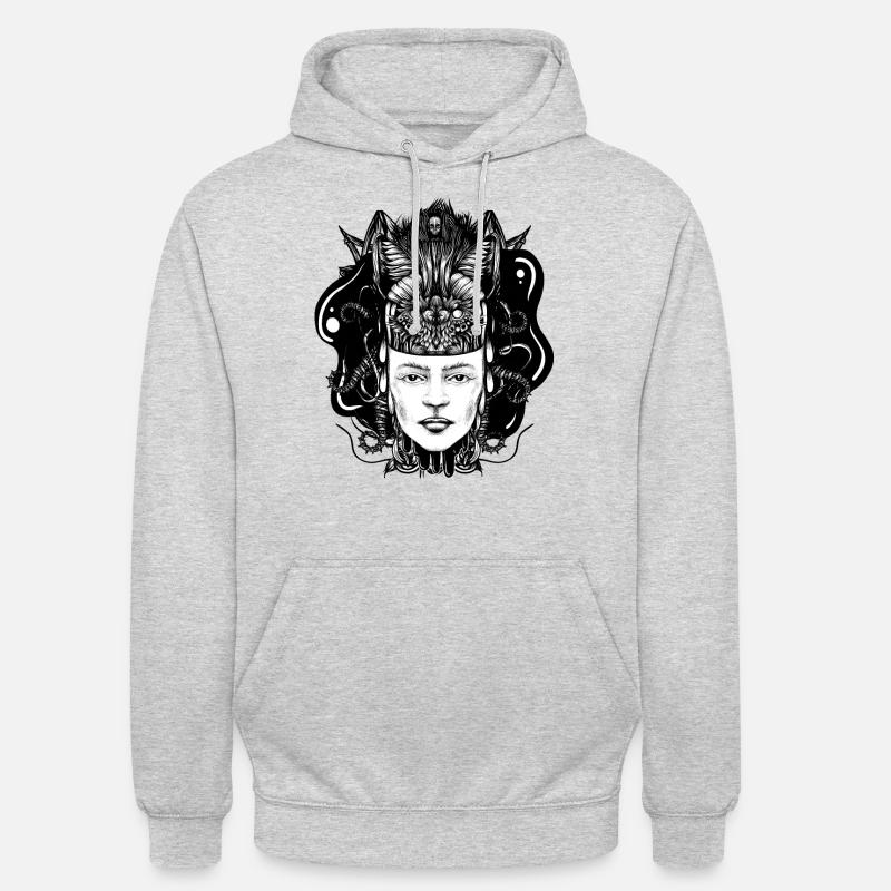 Wolfsmädchen - Unisex Hoodie - Hellgrau meliert