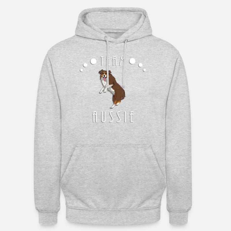 Team Aussie - Red Tri (bobtail) - Unisex Hoodie - light heather grey