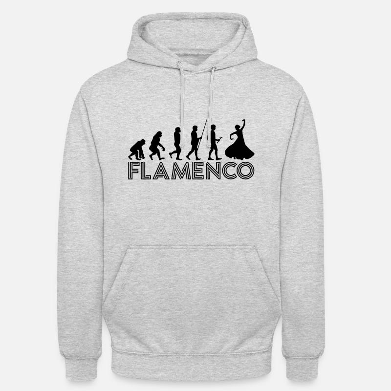 Flamenco Evolution 2 - Black - Sweat-shirt à capuche unisexe - gris clair chiné