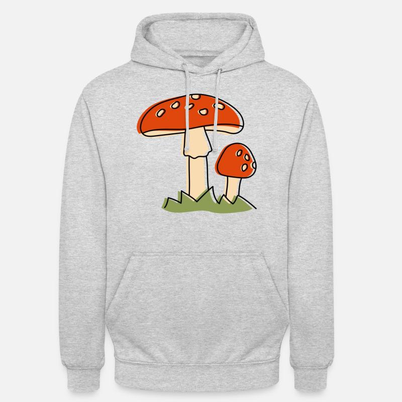Mouche champignons agaric Champignon - Sweat-shirt à capuche unisexe - gris clair chiné