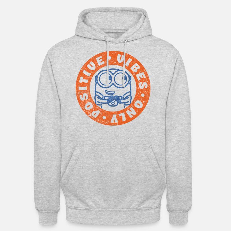 Minions Bob Vibraciones Positivas - Sudadera con capucha unisex - gris claro jaspeado