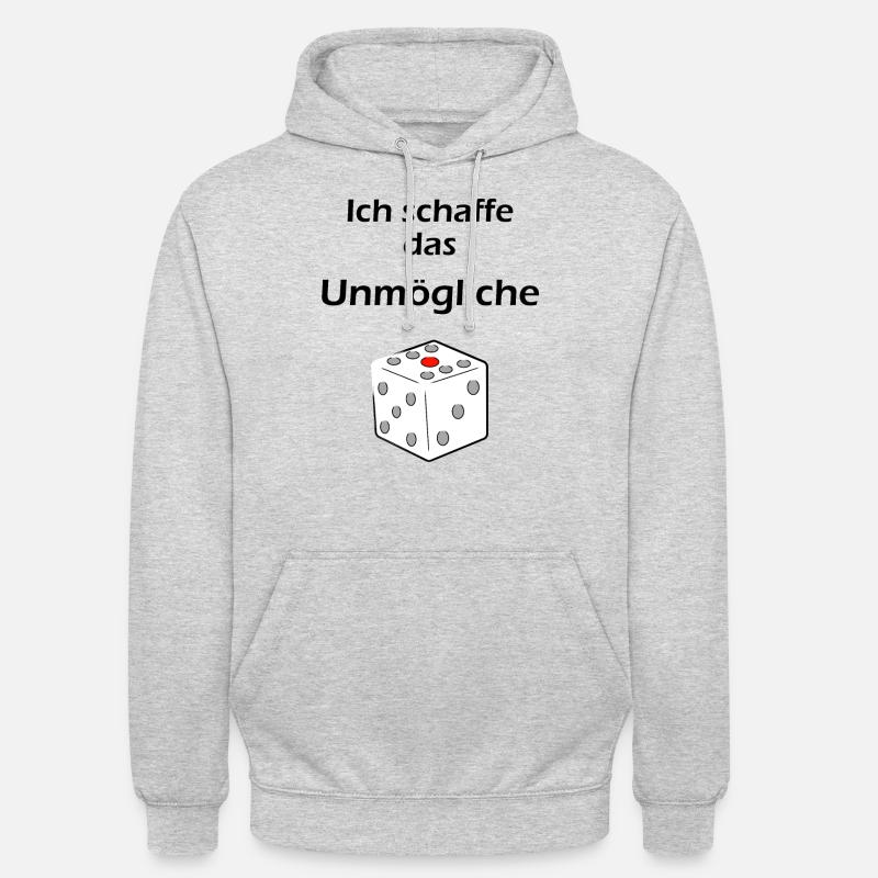 Ich schaffe das Unmögliche - Unisex Hoodie - Hellgrau meliert
