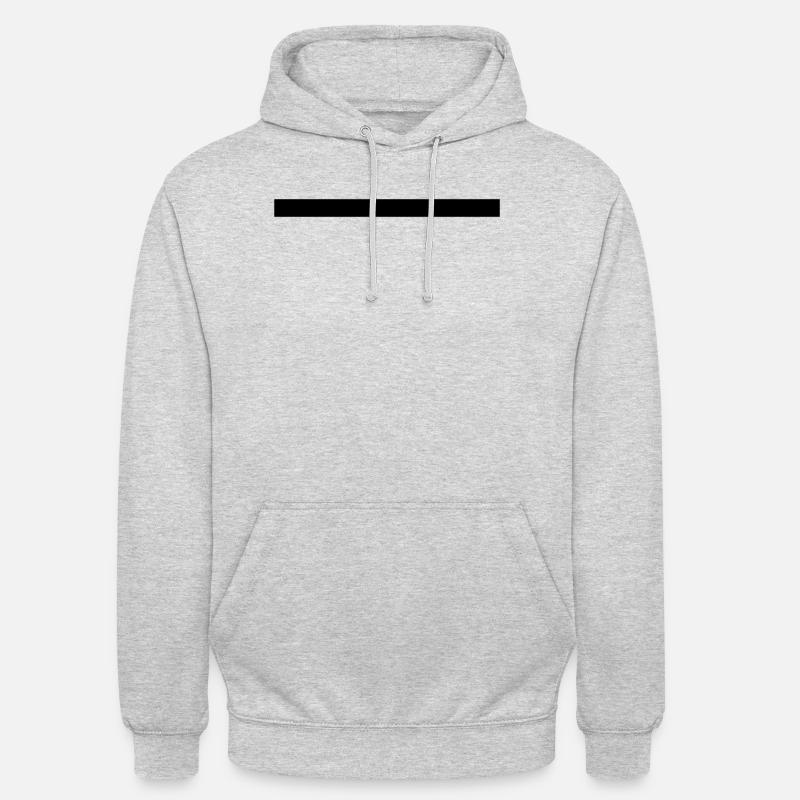 Barre noire rayures texte de base décor - Sweat-shirt à capuche unisexe - gris clair chiné