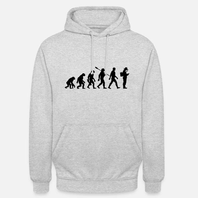 Evolution - Apiculteurs - Abeilles - Apiculture - Sweat-shirt à capuche unisexe - gris clair chiné